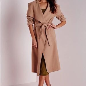 Camel Waterfall Trench Coat